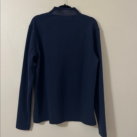 Greyson NWT Mens Troy Quarter-Zip Textured Fleece Top Maltese Blue Sz Large Golf - Picture 4 of 10